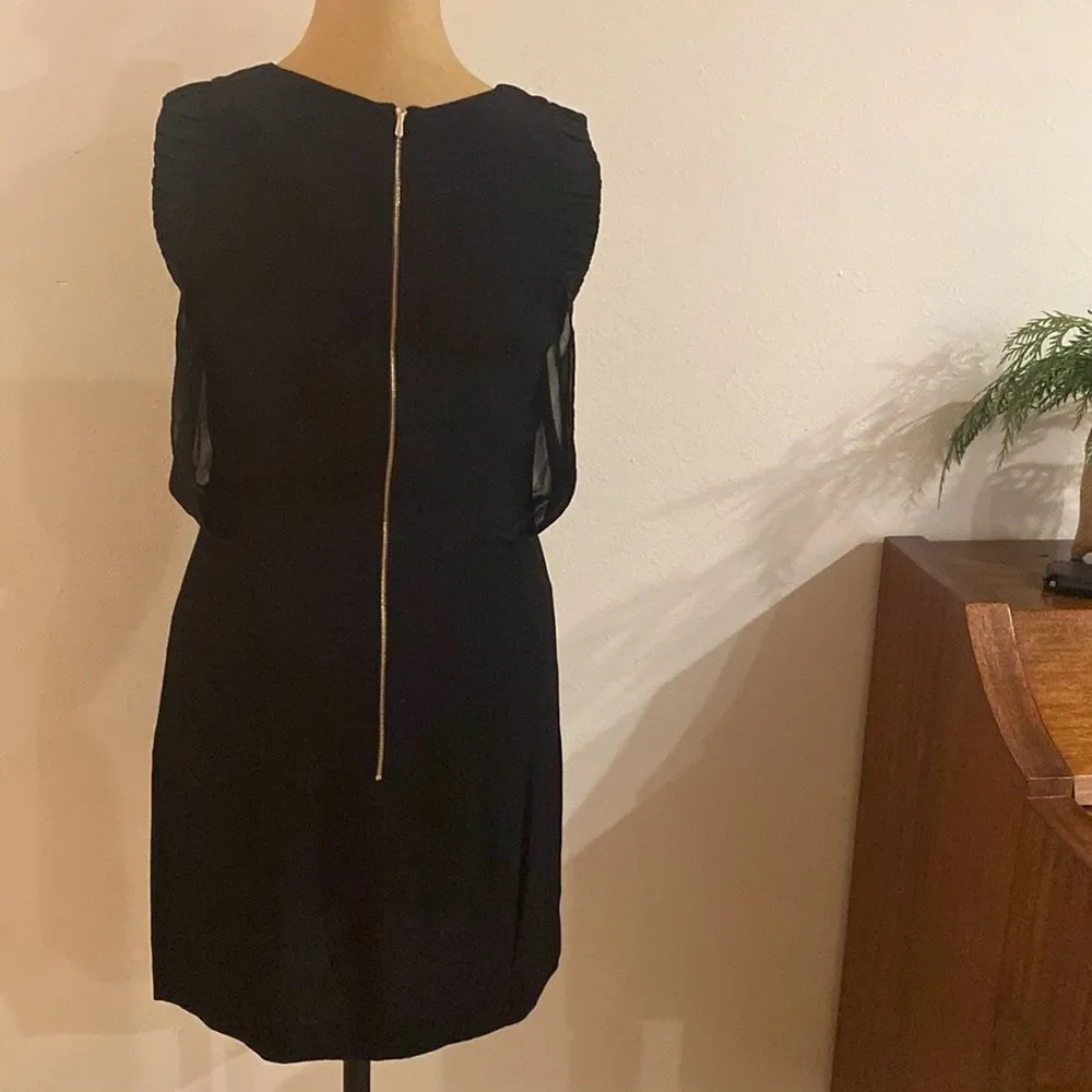 Sandro Paris FR sz 1 US sz S black mini dress zip back excellent pre owned cond - Picture 5 of 9